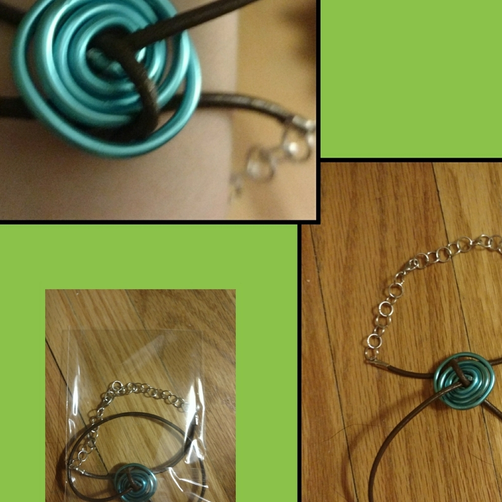 Cute Bracelet - Blue Coil  💙 Leather